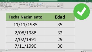 Como calcular la edad con fecha de nacimiento en Excel screenshot 3