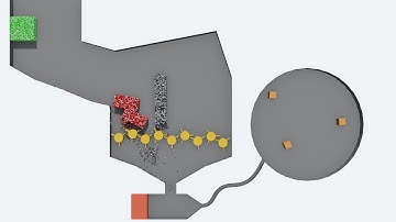 Particle Simulation #100 : Softbody Tetris, Shredder Machine, Piston