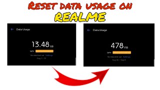 Reset Data Usage on Realme