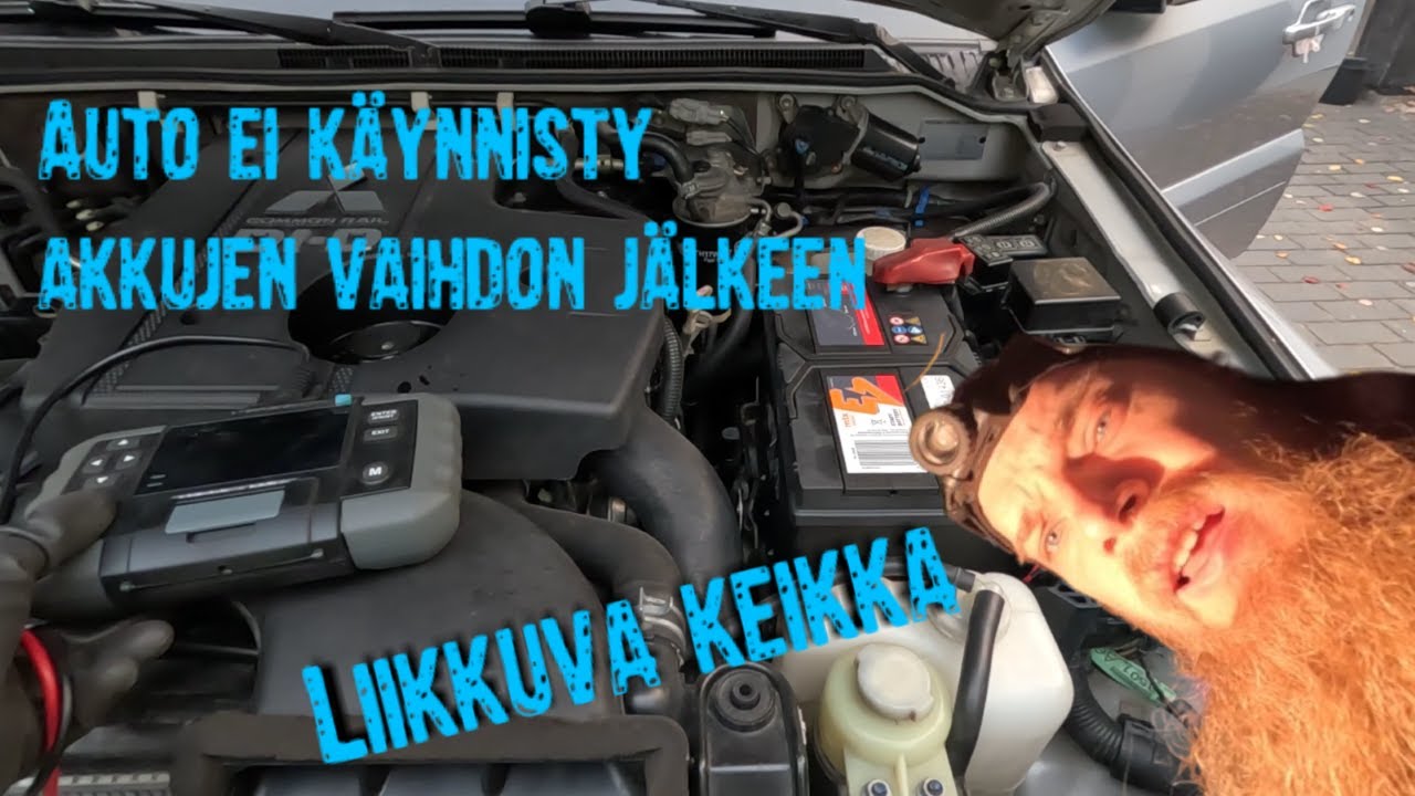 Mitsubishi ei käynnisty akkujen vaihdon jälkeen? Käydään liikkuvan korjaamon voimin korjaamassa.
