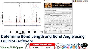 How to determine Bond Length & Bond Angle using Rietveld Refinement Techniques via FullProf Software