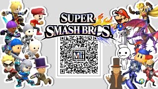 Isaac Bandana Dee Ridley MORE Mii Fighter QR Codes for Smash Bros
