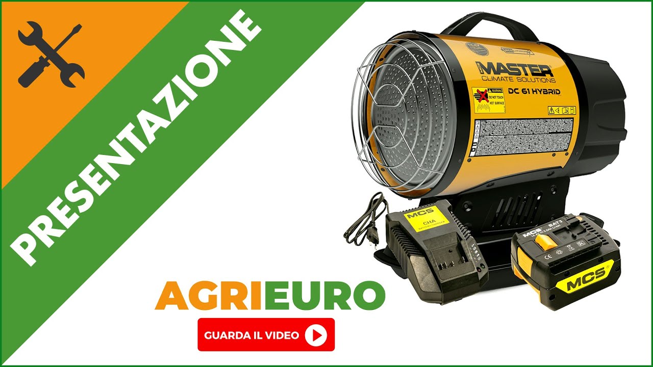 Generatore di aria calda a gasolio a riscaldamento indiretto Master DC 61 Hybrid