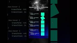 🔥 CSS Transform &amp; Transition Explained in 10 Seconds! #shorts
