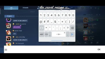 Secret message of mobile legends bang bang