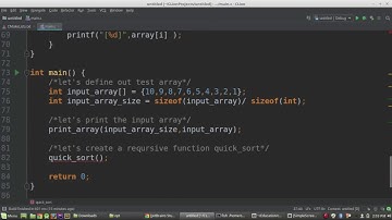 Quick Sort | C program Simplified | Step by Step