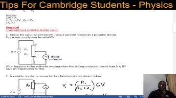 IGCSE Physics (0625):  The Potential Divider
