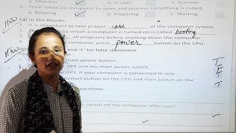 Class 1- Computer Science Class IWORKING OF COMPUTER  I Arya Vidyapith I Best School in Motihari