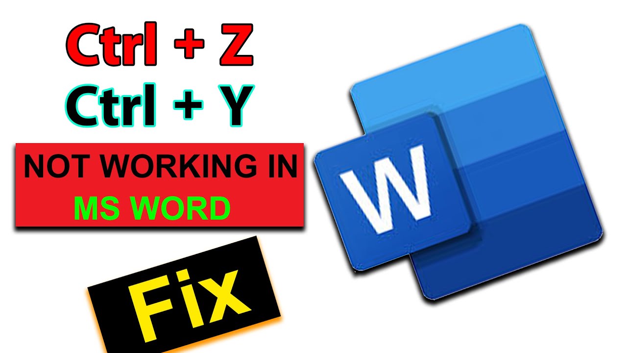 Fix | Ctrl + Z Undo shortcut not working in Microsoft Word - YouTube