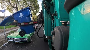 Garbage Truck GoPro: Amrep ASL on Recycle!