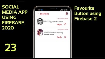 favorite button android studio|| Android 10 || Social media app using firebase 2020
