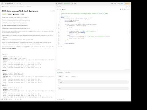 Build an Array With Stack Operations