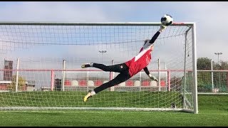 Brankářský trénink SK Slavia Praha U14 - trenér: Denys Luksík