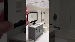 Every detail of the mini bathroom is carefully considered 🏠 #miniaturehouse