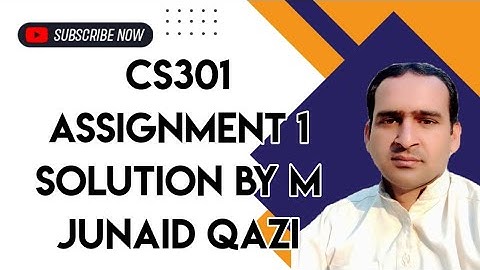 CS301 Assignment 1 Solution Fall 2023 By M junaid Qazi