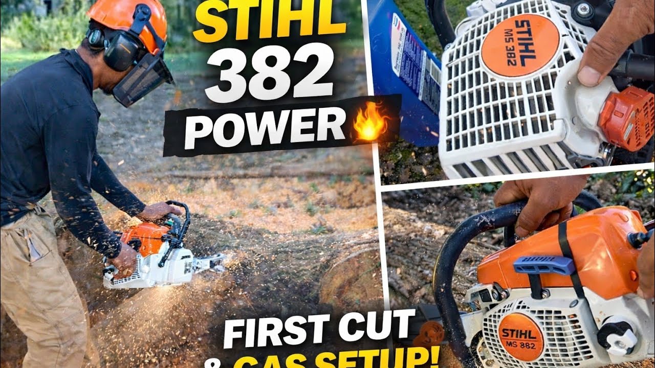 Первое использование бензопилы Stihl 382 | Тест первого распила