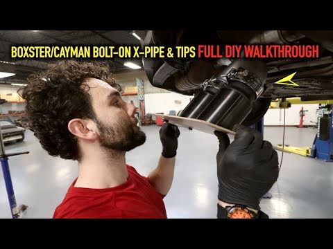 HOW TO INSTALL PORSCHE CAYMAN BOLT-ON X-PIPE WITH EXHAUST TIPS