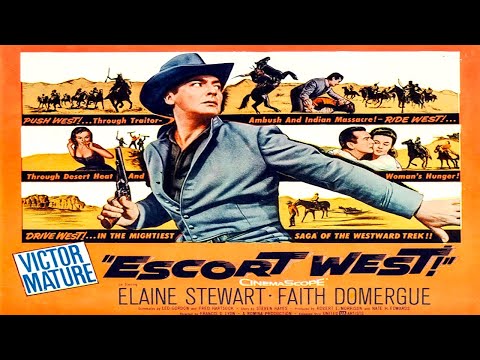 ESCORT WEST - Victor Mature, Elaine Stewart - Full Western Movie [English]