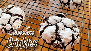 how to make Chewy Chocolate Crinkles | Easy Crinkle Cookies Recipe