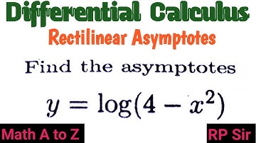 Asymptotes of the curve y=log(4-x^2)