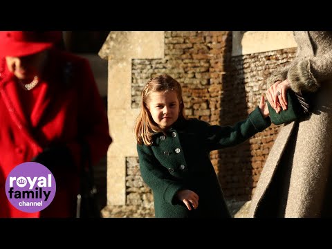 Princess Charlotte Mimics The Duchess of Cambridge by Curtsying to The Queen