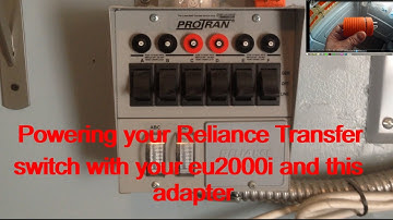 Reliance transfer switch with your eu2000i and this adapter*