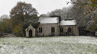 Cracked Flooring Exposes the Crypt below Norfolk Church Ruin as Grave Ledger Stones still Lay Inside