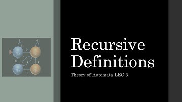 Recursive definitions | Theory of Automata