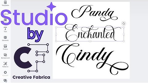 Gratis ontwerp-app van Creative Fabrica genaamd Studio - Gebruik van lettertypen en glyphs