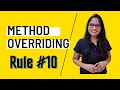 Method Overriding | Rule - 10