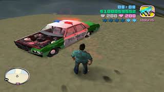 GTA Vice City De Luxe - Police Car Glitch!