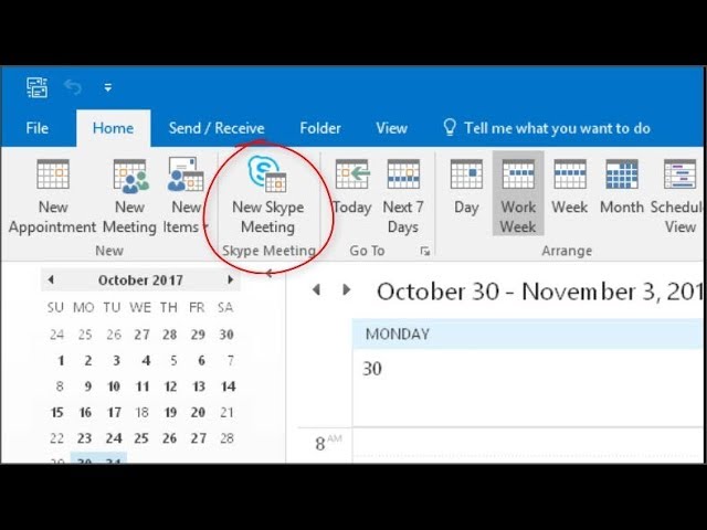 New Skype Meeting Button Missing In Outlook Youtube
