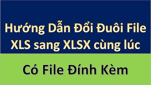 Cách đổi đuôi xls qua xlsx hàng loạt bằng Macro code