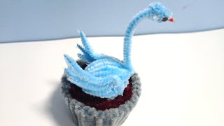 DIY How To Make chenille Wire Swan