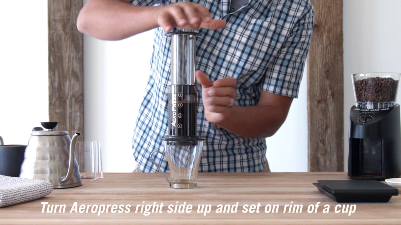 How to Brew Coffee at Home Using an Aeropress Coffee Maker - YouTube