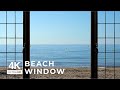 4K Beach in Southern France window view - Relaxing, Calming, Ambience