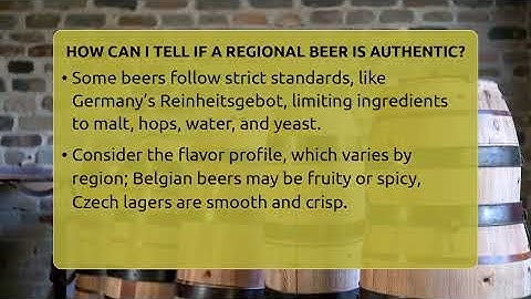 How Can I Tell If A Regional Beer Is Authentic? - The Pint Guy
