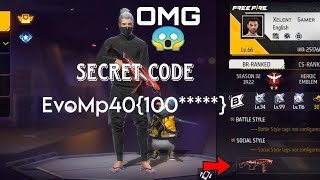 OMG😱 Secret Code of MP40 For Profile | Free Fire new trick