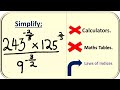 Indicesexample 2 evaluate without using calculators or maths tables