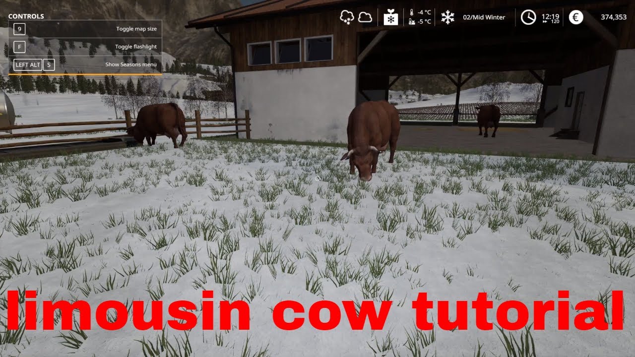 Fs19 Seasons Limousin Cow Tutorial Youtube