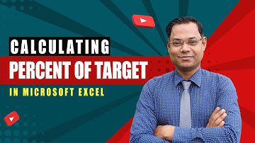 Calculating the percent of target or goal in Microsoft Excel
