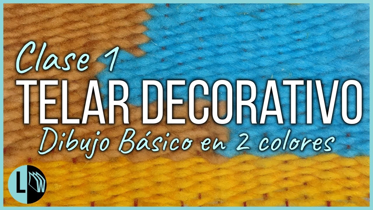Telar Decorativo. Figura Básica en dos colores paso a paso. Tapicería. Mural. Lana Wolle