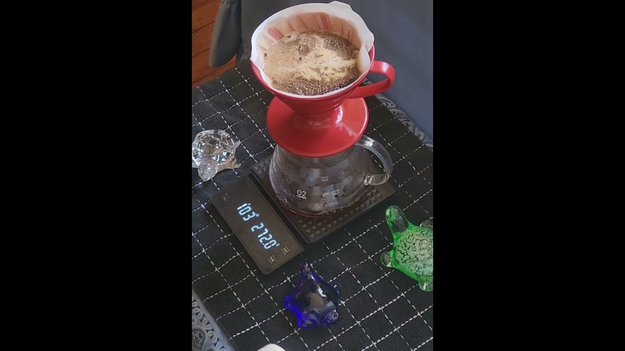 2 cup v60 1:16  198' water 3 pour + bloom. B&W Kenya Thunguri Anaerobic Natural.