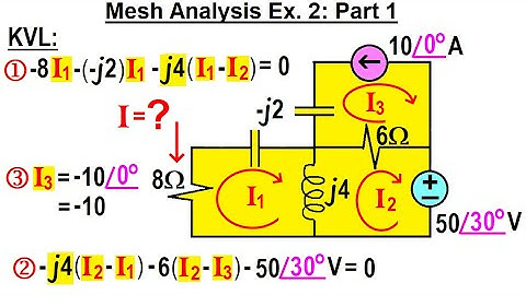 Electrical Engineering: Ch 11 AC Circuit Analysis (14 of 34) Mesh Analysis Ex. 2 (Part 1)