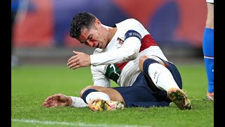 Cristiano Ronaldo Nose Injury Against Czech Republic