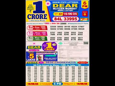 Nagaland Lotteryresult Today 6 Pm 16 06 2025 Morning Nagaland State Lottery Result Pdf Discount