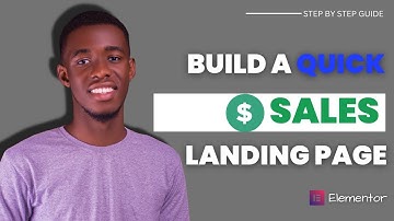How to Create a Simple Landing Page in Wordpress Using Elementor | Quick Sales Landing Page Design