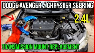 How to replace transmission mount on Chrysler Sebring , Dodge Avenger and Journey 2.4L engine How To Replace Front Engine Mount 2007 2010 Chrysler Sebring
