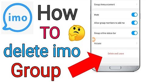 How to delete imo group || imo group delete kaise kare || #anuinformer  #imogroupdeletekaisekare