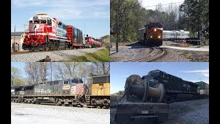 Patched SP, BNSF Masters OCS, NS Safety Train, and Train vs Semi Crash - March 31, 2018
